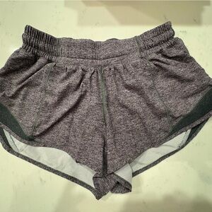 Lululemon Athletica Charcoal/Heather Grey running shorts